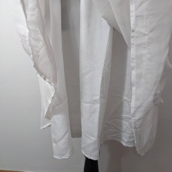 NEW CUPSHE Royalty Bubble Sleeve Lace Trims Mini Dress Short White XL - Picture 6 of 12